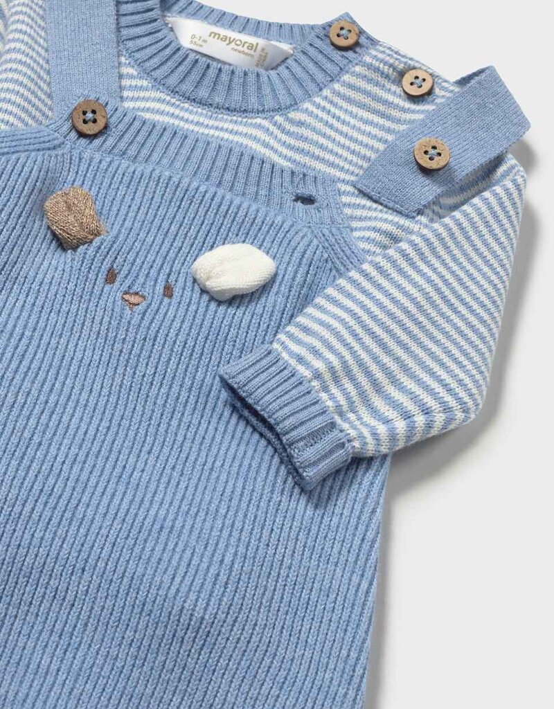 Mayoral Knit Overall Sweater Set