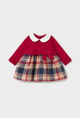 Mayoral Knit Red Plaid Dress