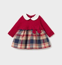 Mayoral Knit Red Plaid Dress