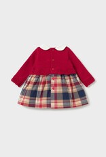 Mayoral Knit Red Plaid Dress