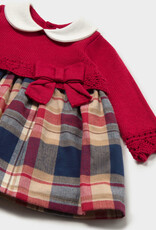 Mayoral Knit Red Plaid Dress