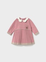 Mayoral Pink Pleated Knit Dress