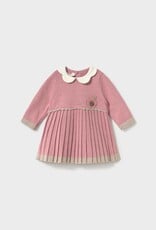 Mayoral Pink Pleated Knit Dress