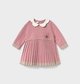 Mayoral Pink Pleated Knit Dress
