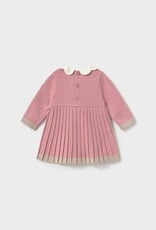 Mayoral Pink Pleated Knit Dress