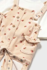 Mayoral Pink Flowered Overall Set