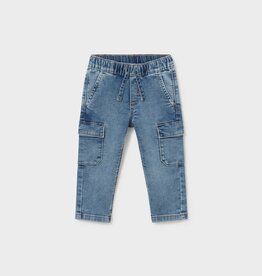 Mayoral Boys Soft Denim Cargo Pants