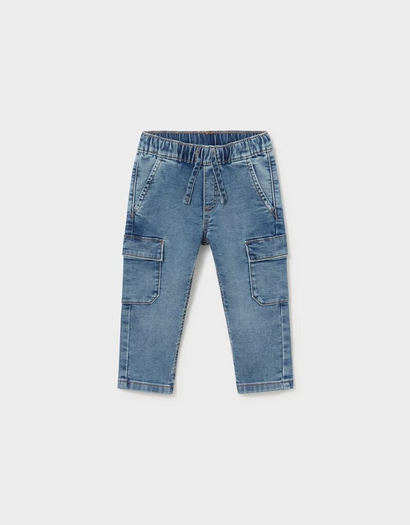 Mayoral Boys Soft Denim Cargo Pants