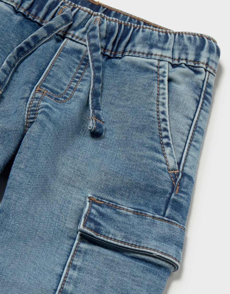 Mayoral Boys Soft Denim Cargo Pants