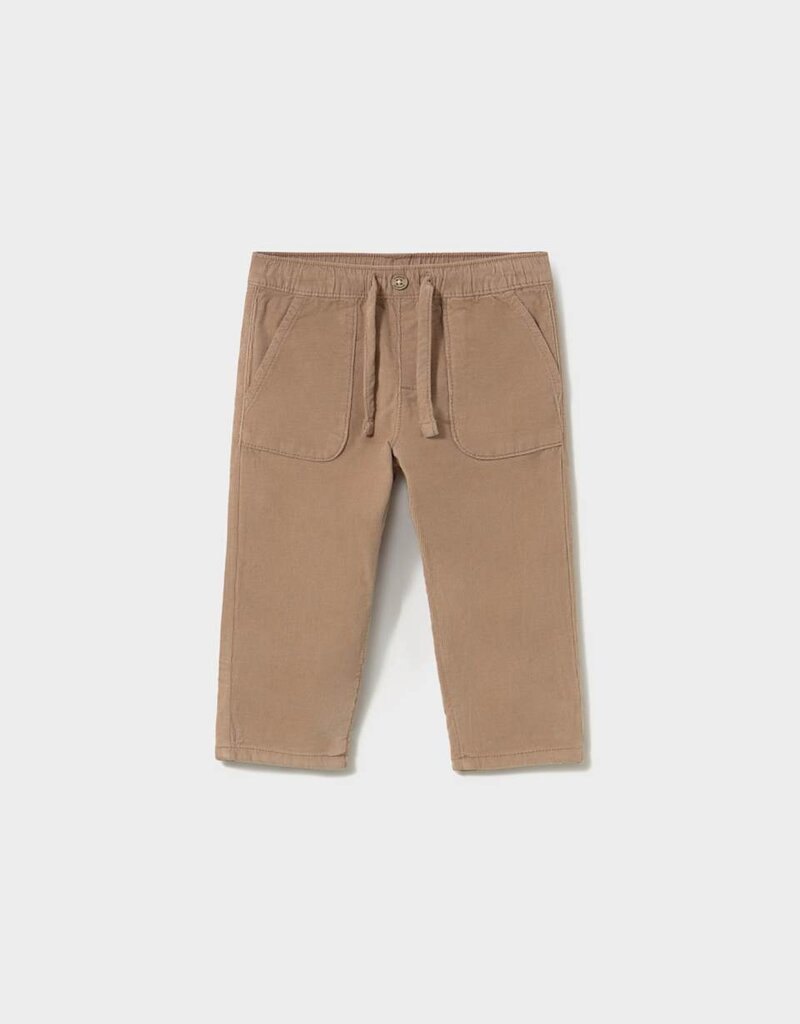 Mayoral Micro-cord Lined Pants Tan