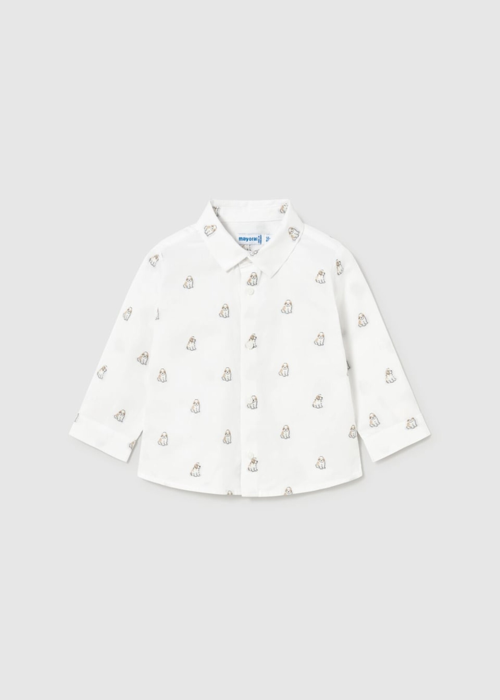 Mayoral L/S Jacquard Shirt Puppy Print