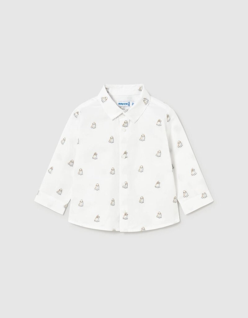 Mayoral L/S Jacquard Shirt Puppy Print