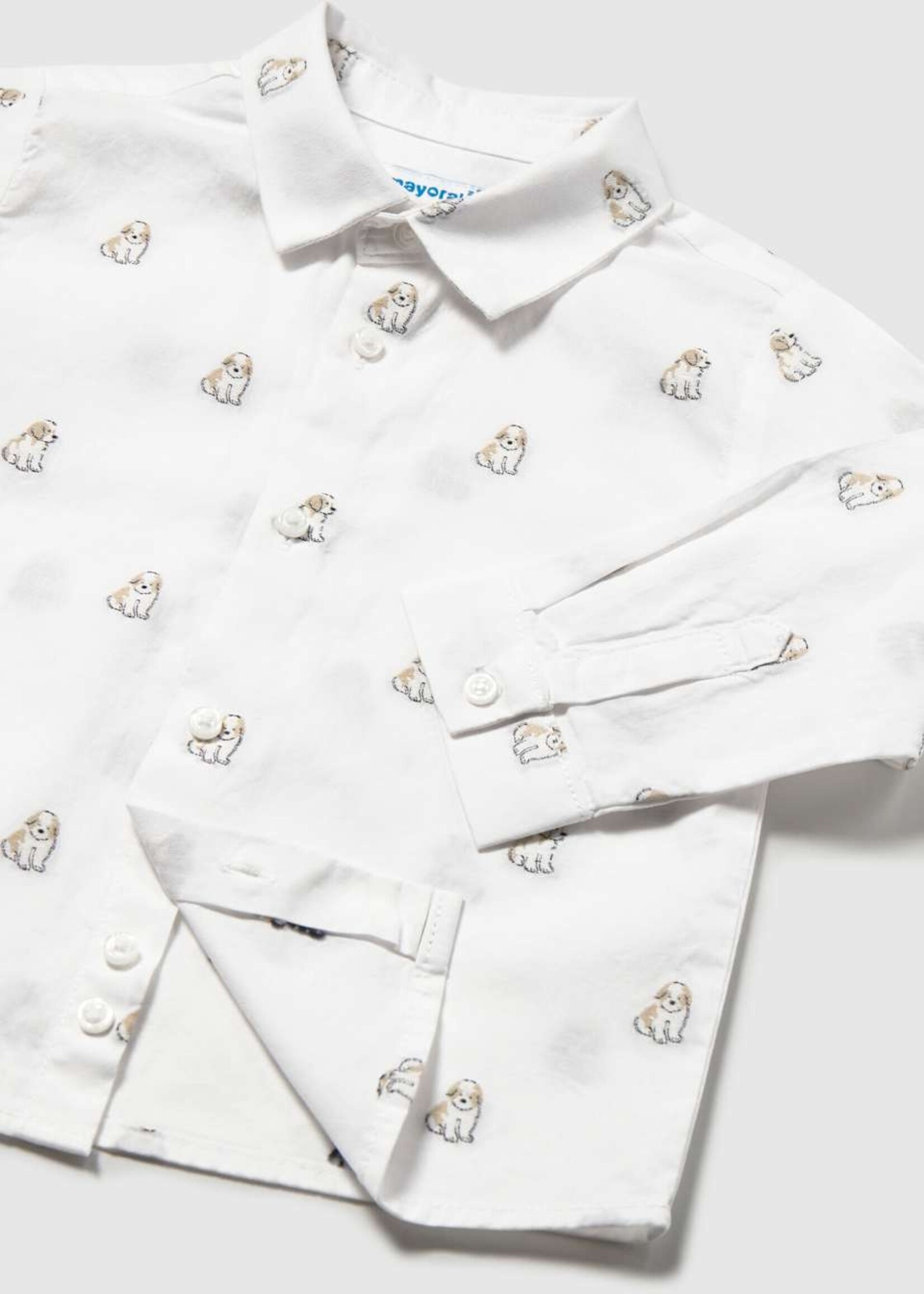 Mayoral L/S Jacquard Shirt Puppy Print