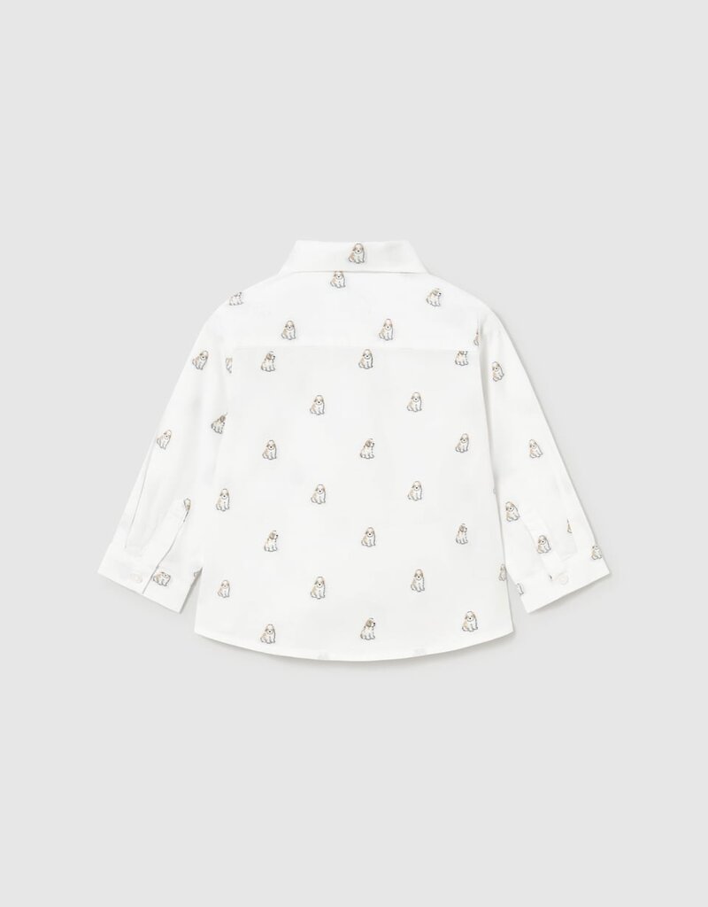 Mayoral L/S Jacquard Shirt Puppy Print