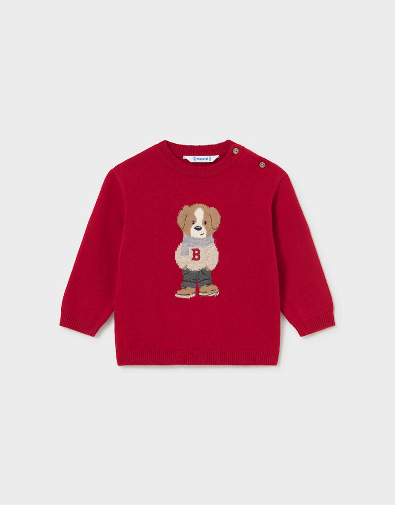 Mayoral Character Intarsia Sweater Red