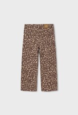 Mayoral Leopard Print Twill Pants