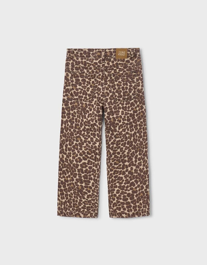 Mayoral Leopard Print Twill Pants