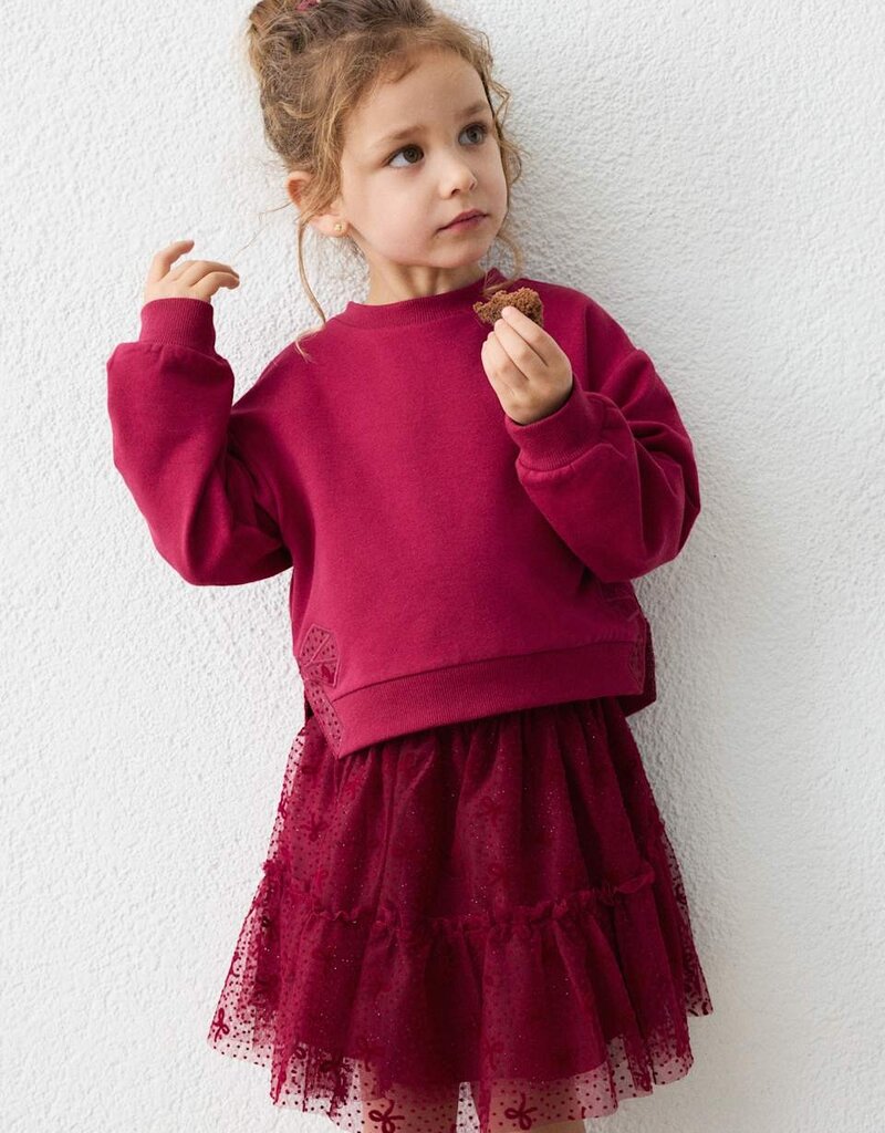 Mayoral Tulle Skirt Set Raspberry