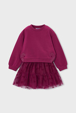 Mayoral Tulle Skirt Set Raspberry