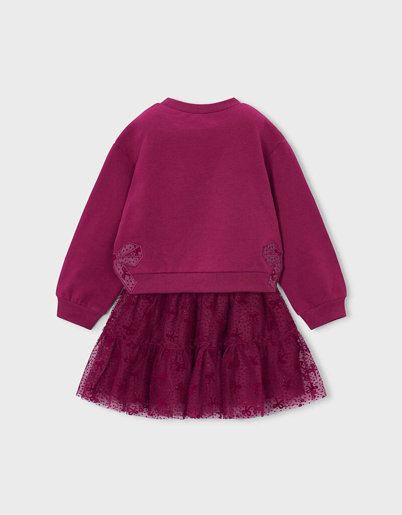 Mayoral Tulle Skirt Set Raspberry