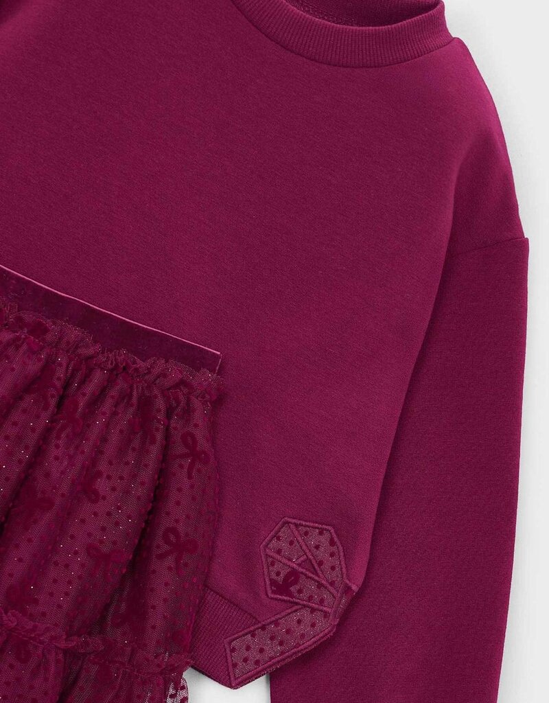 Mayoral Tulle Skirt Set Raspberry