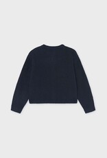 Mayoral Navy Cardigan w/Bow Buttons