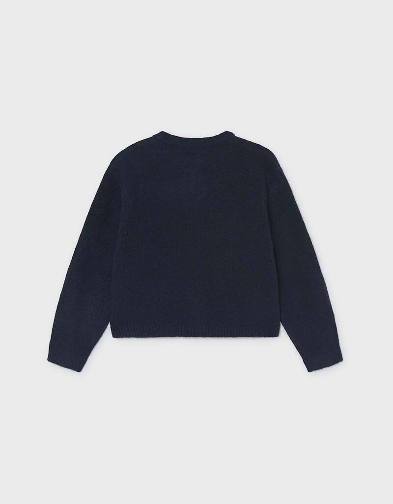 Mayoral Navy Cardigan w/Bow Buttons
