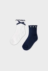 Mayoral 2 Pack Sock Set Navy/Cream