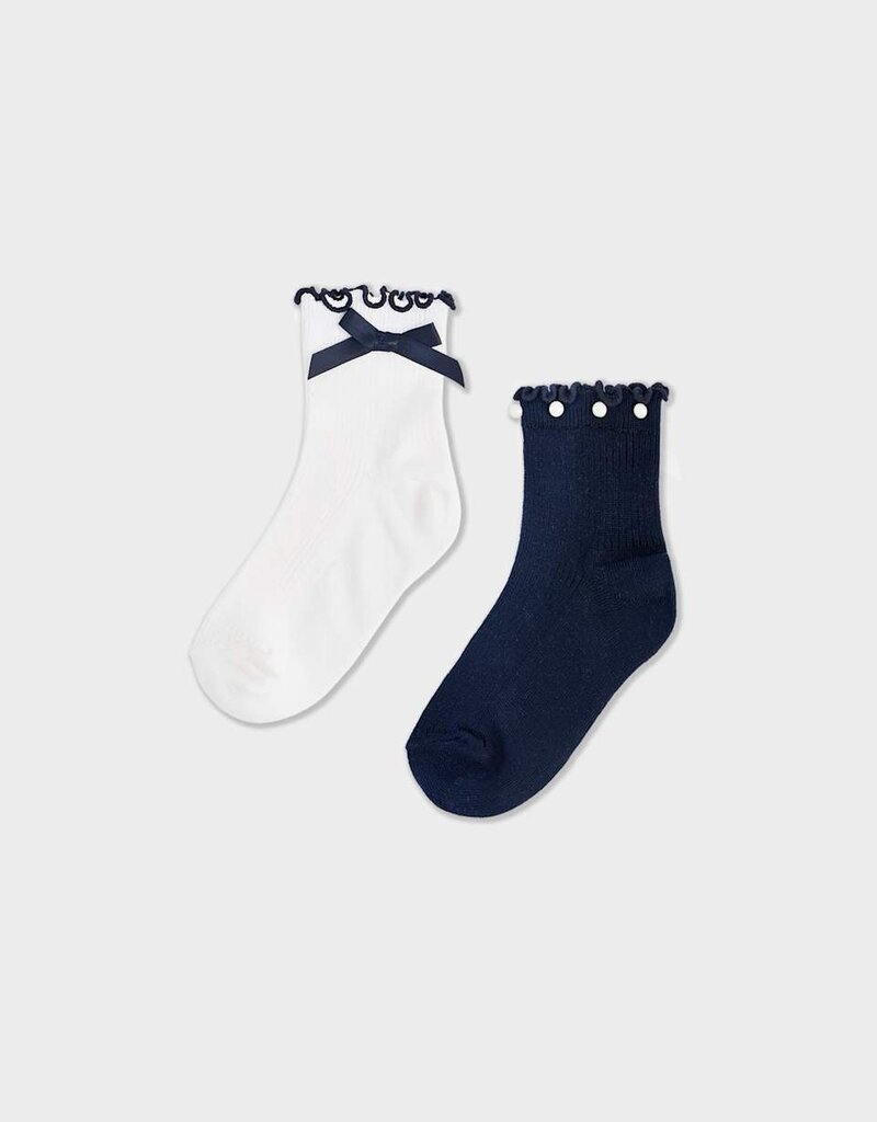 Mayoral 2 Pack Sock Set Navy/Cream