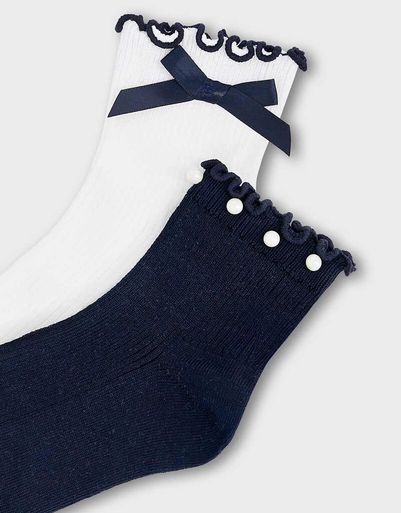Mayoral 2 Pack Sock Set Navy/Cream