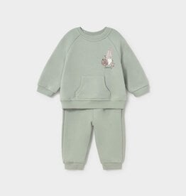 Mayoral Pullover Pant Set Pastel Green