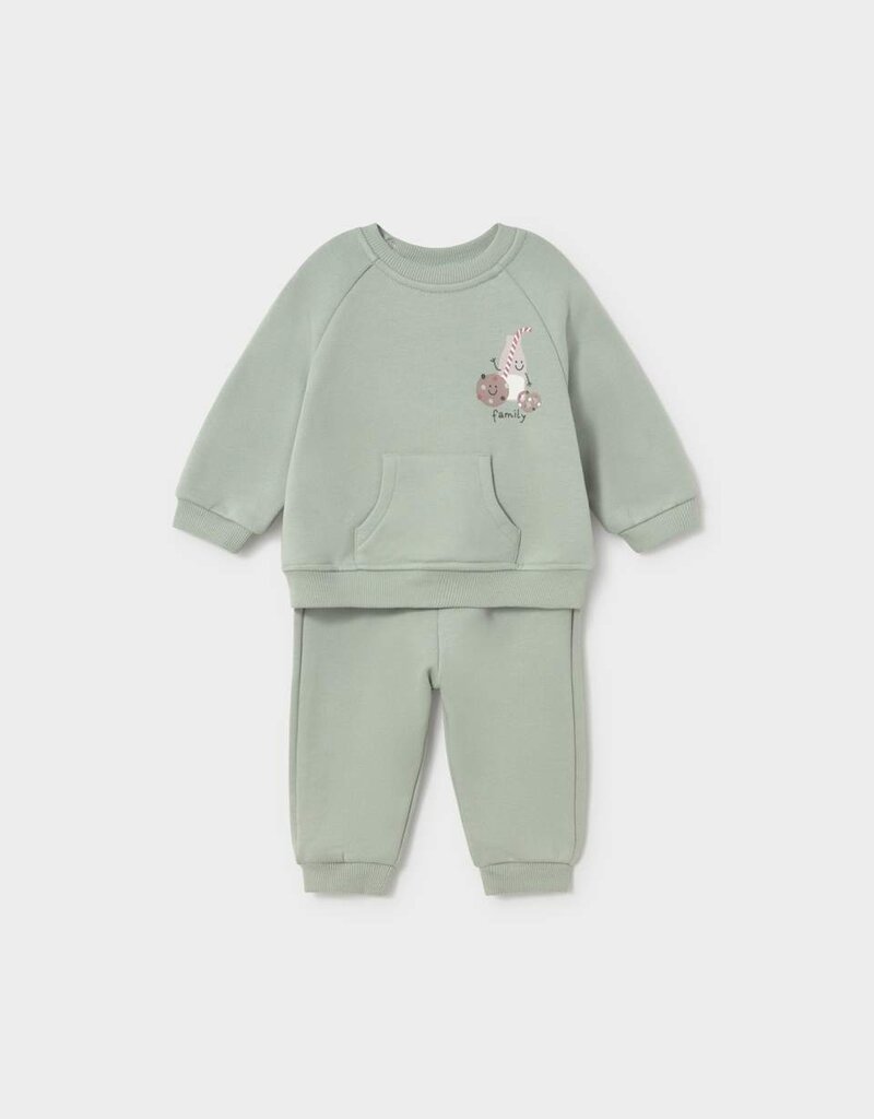 Mayoral Pullover Pant Set Pastel Green
