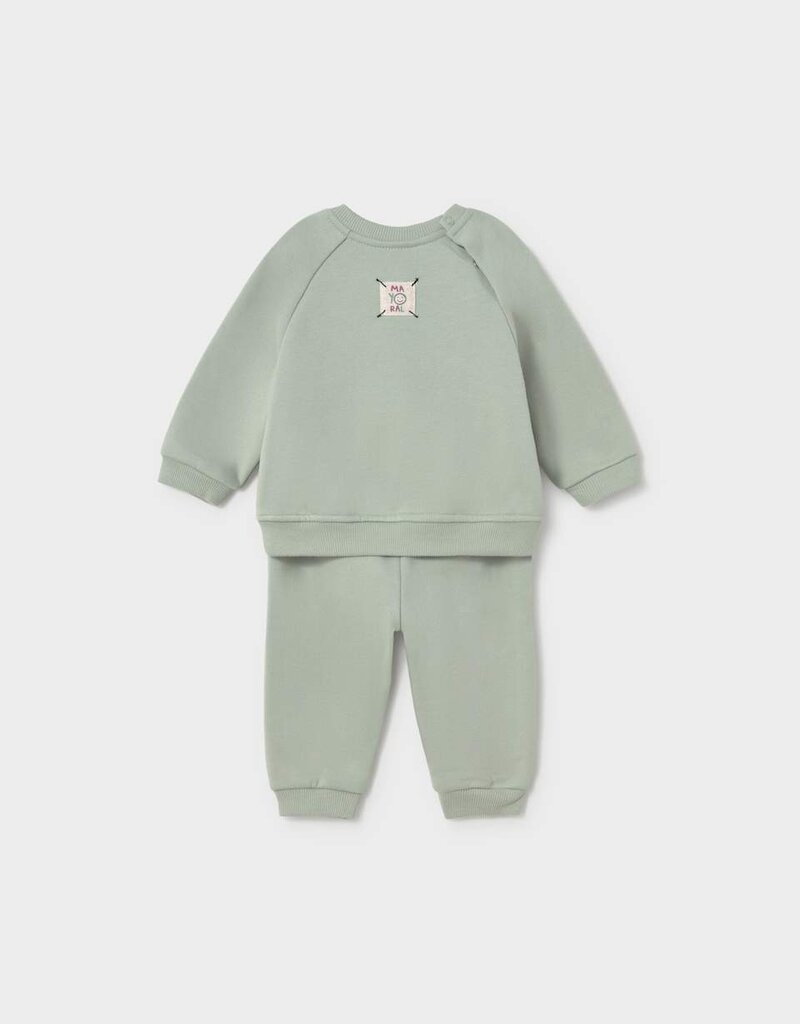 Mayoral Pullover Pant Set Pastel Green