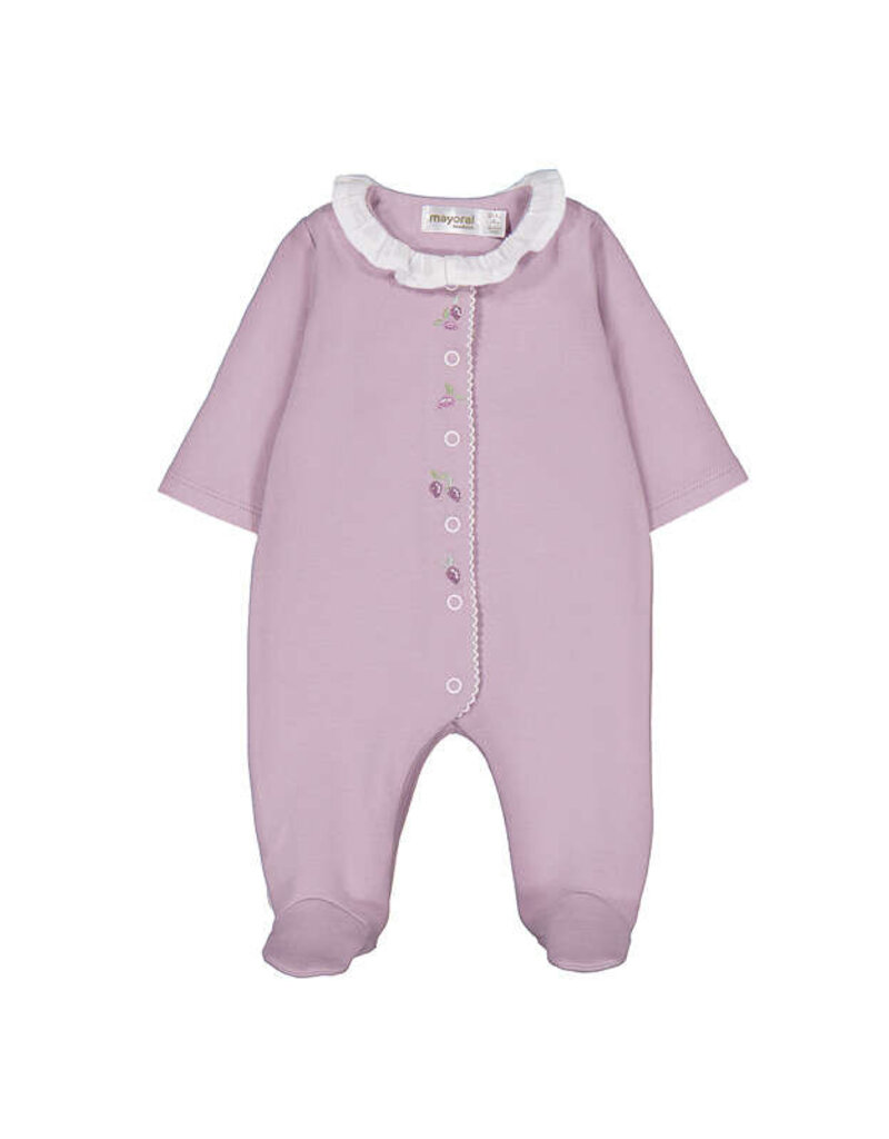 Mayoral Mauve Ruffled Collar Footie
