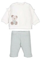 Mayoral Cream Puppy Appl Top w/Stripe Leggings