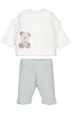 Mayoral Cream Puppy Appl Top w/Stripe Leggings