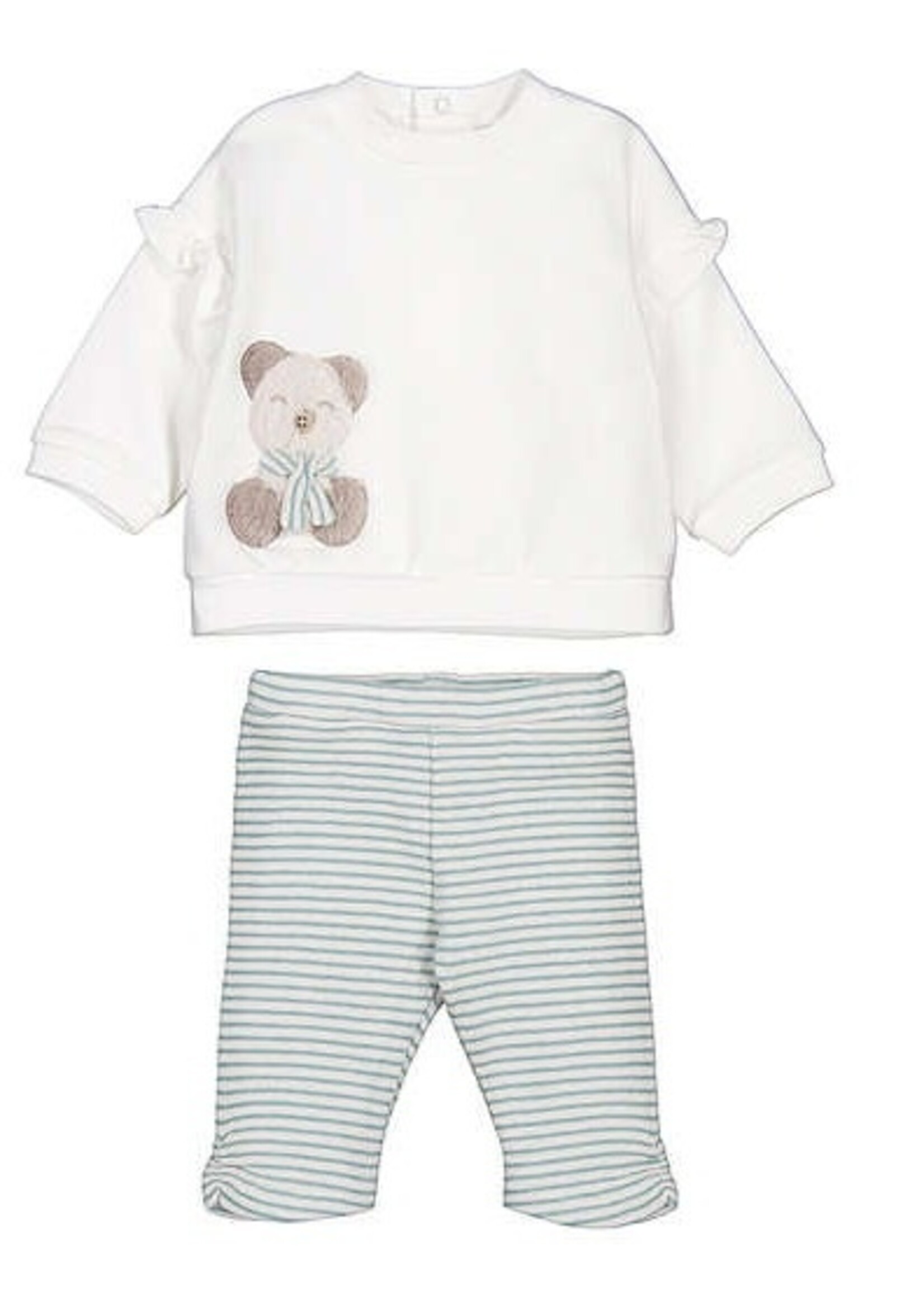 Mayoral Cream Puppy Appl Top w/Stripe Leggings