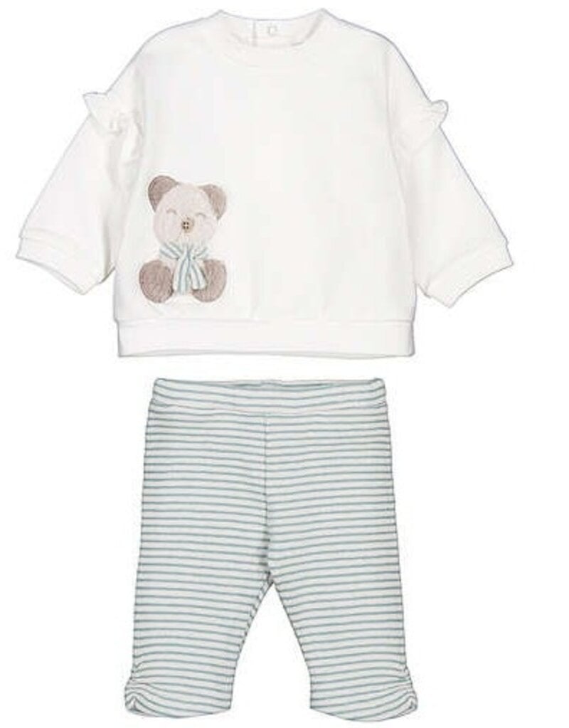 Mayoral Cream Puppy Appl Top w/Stripe Leggings