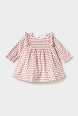Mayoral Mauve Print Velvet Dress