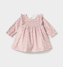 Mayoral Mauve Print Velvet Dress