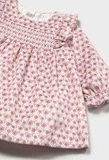 Mayoral Mauve Print Velvet Dress