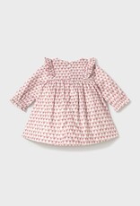 Mayoral Mauve Print Velvet Dress
