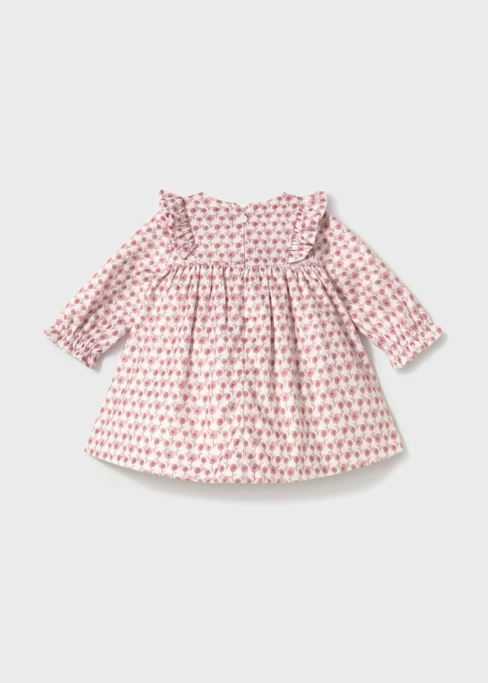 Mayoral Mauve Print Velvet Dress
