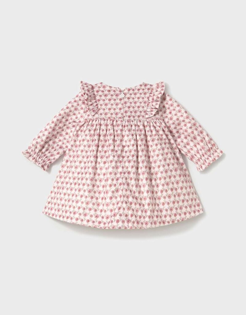 Mayoral Mauve Print Velvet Dress