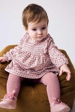 Mayoral Mauve Print Velvet Dress
