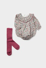 Mayoral Mauve Print Bubble w/Tight Set