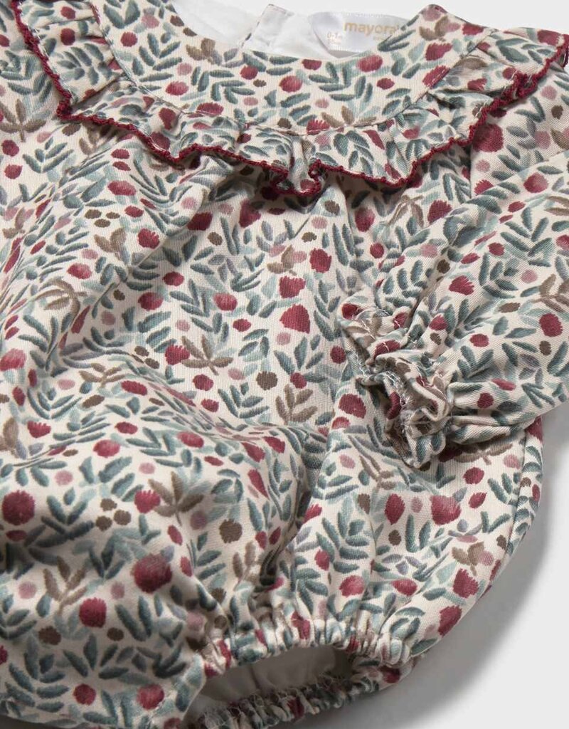 Mayoral Mauve Print Bubble w/Tight Set