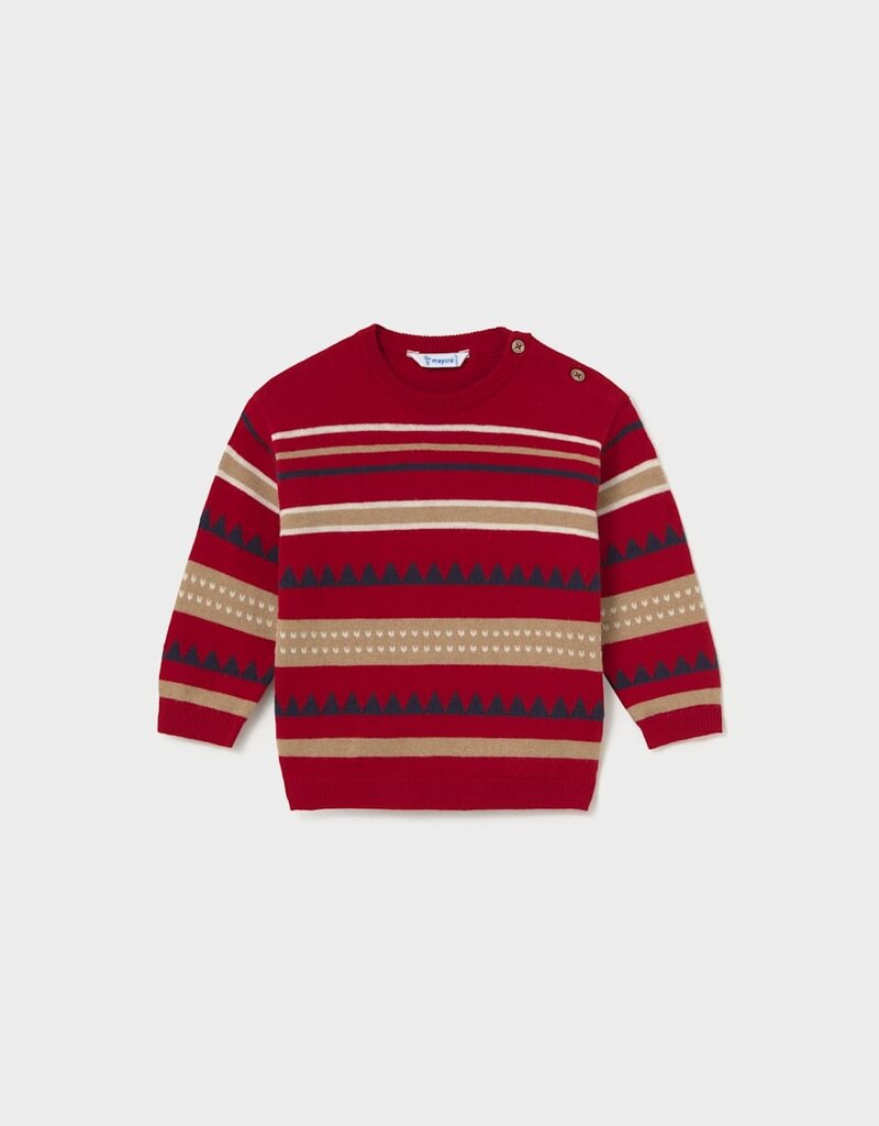Mayoral Block Sweater Red