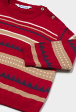 Mayoral Block Sweater Red