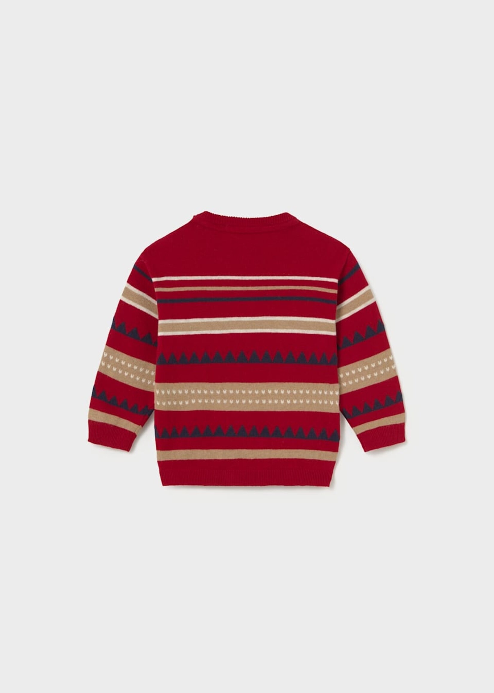 Mayoral Block Sweater Red